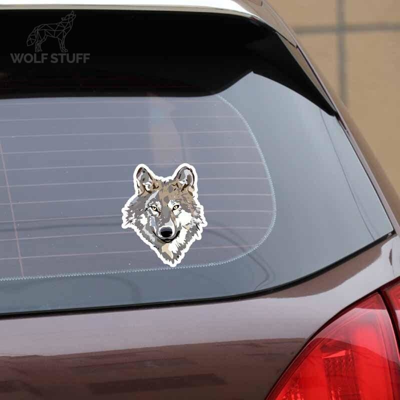 Wolf face sticker