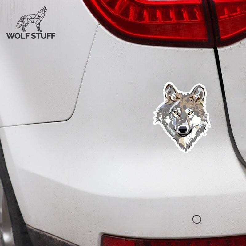 Wolf face sticker