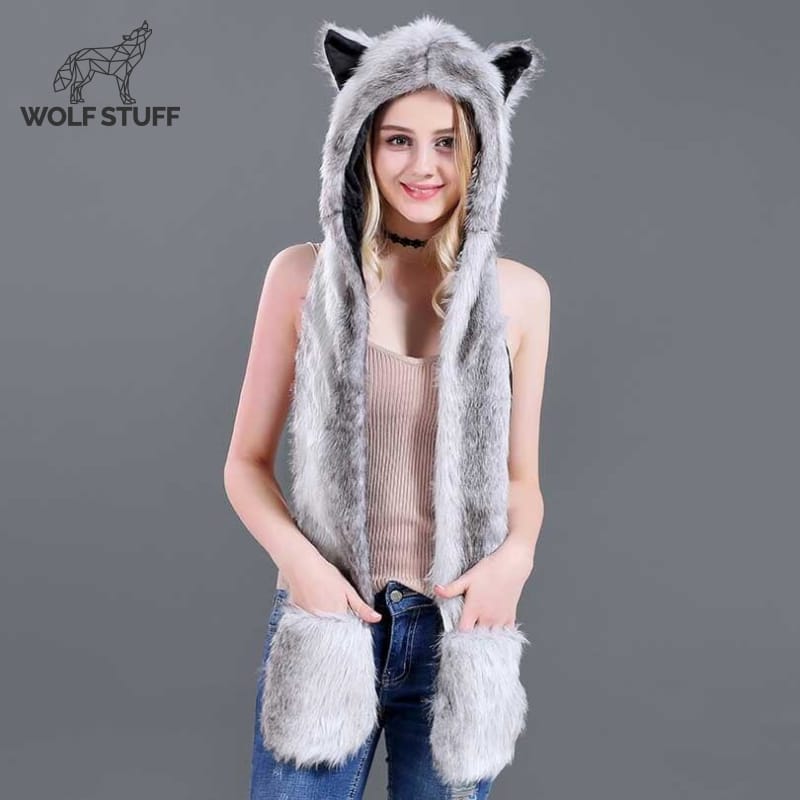 Wolf hat with paws