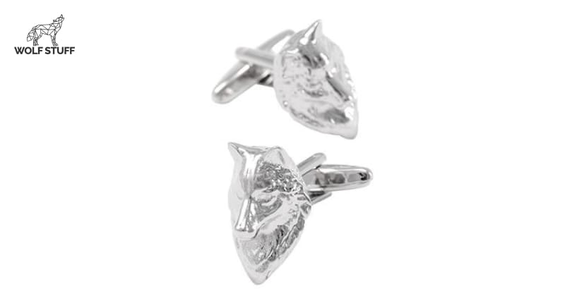 Wolf head cufflinks