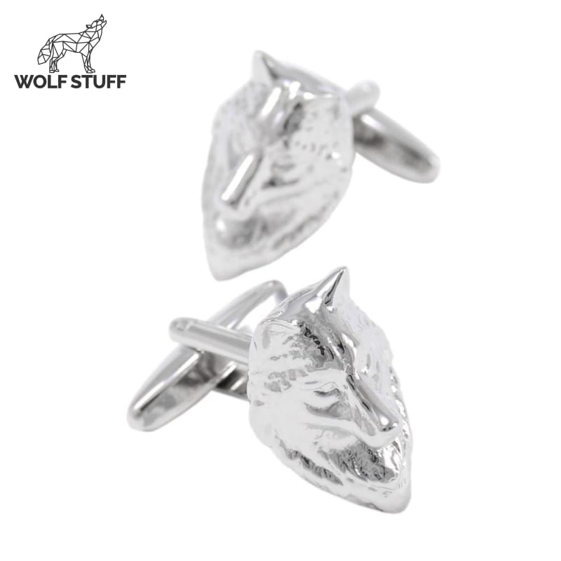 Wolf head cufflinks