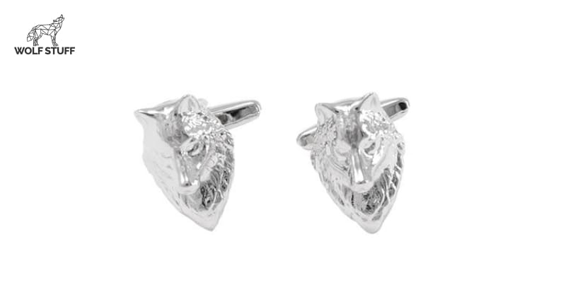 Wolf head cufflinks