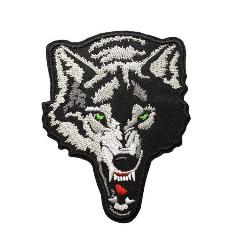 Wolf head patch