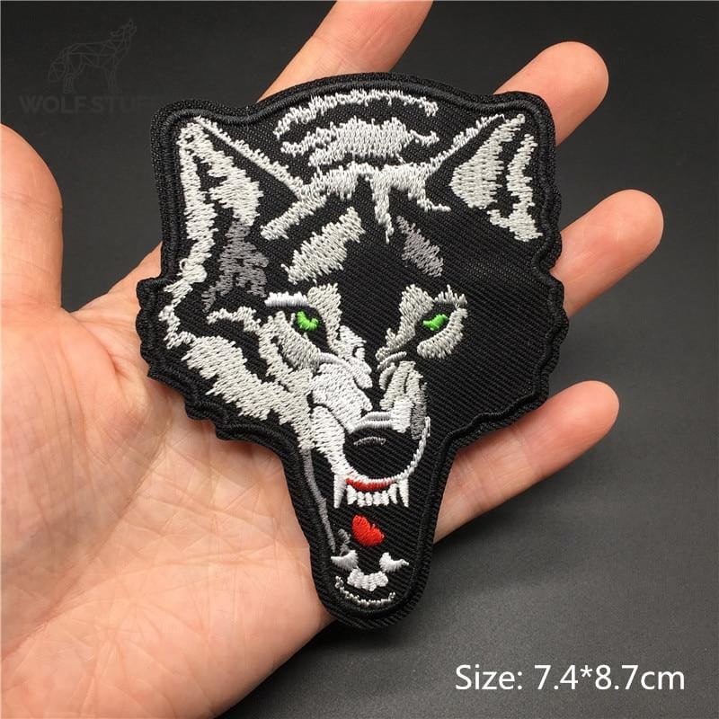 Wolf head patch