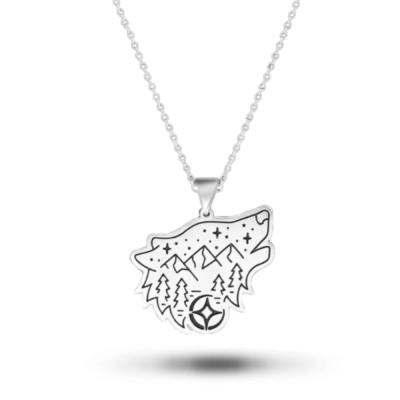Wolf Head Pendant Necklace