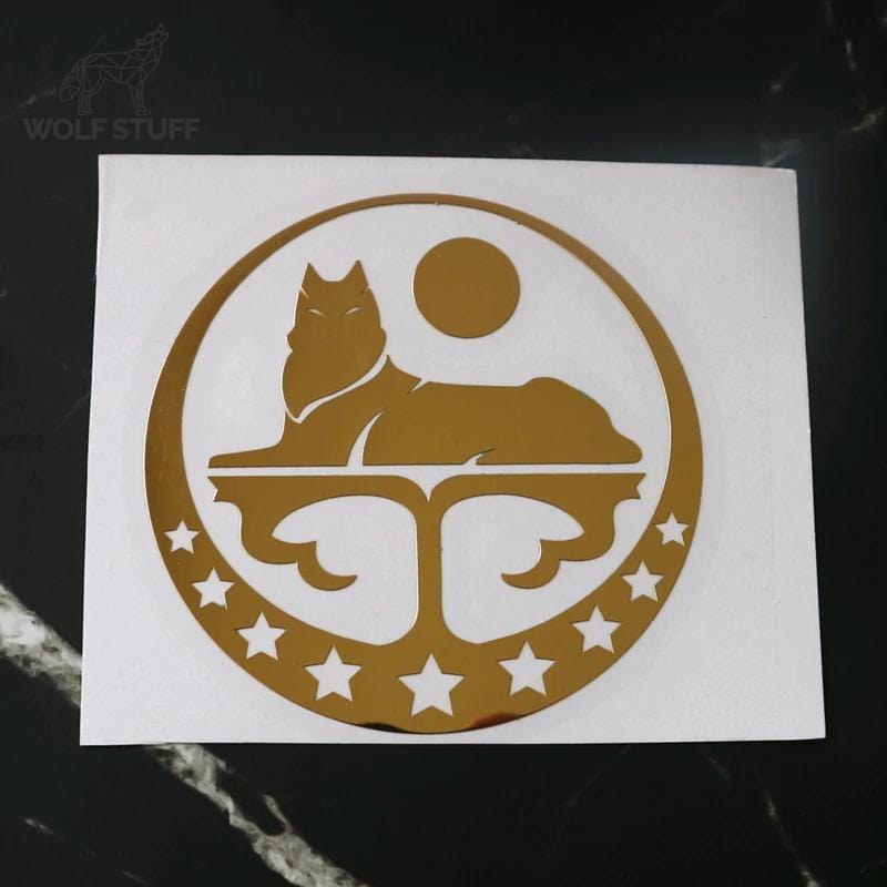 Wolf helmet decal