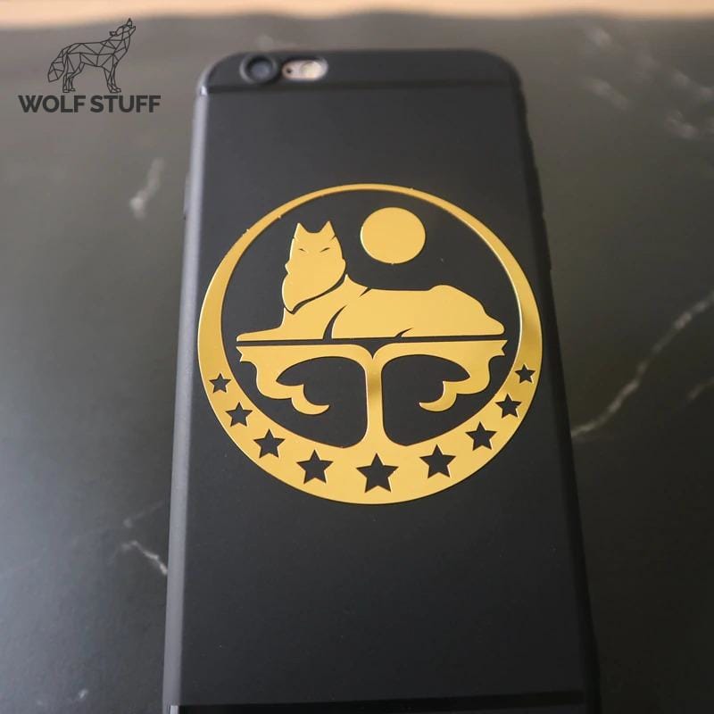 Wolf helmet decal