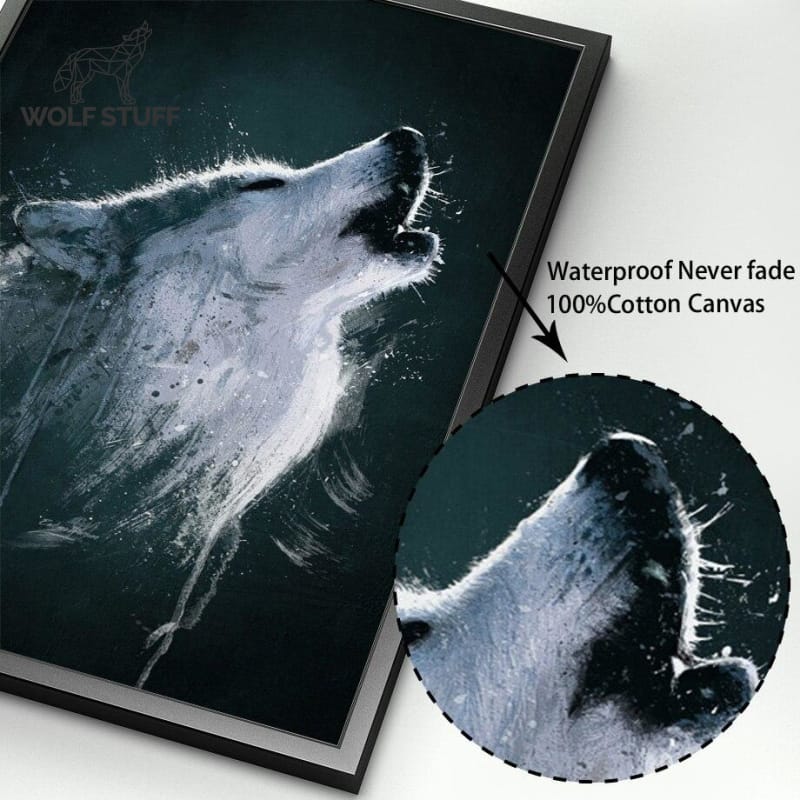 Wolf howling poster