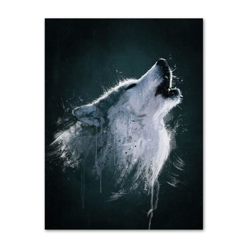 Wolf howling poster