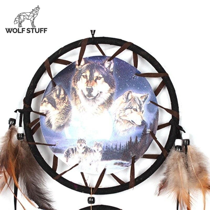 Wolf in dream catcher
