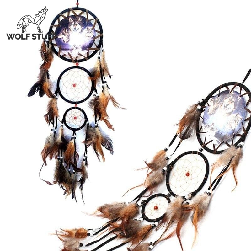 Wolf in dream catcher