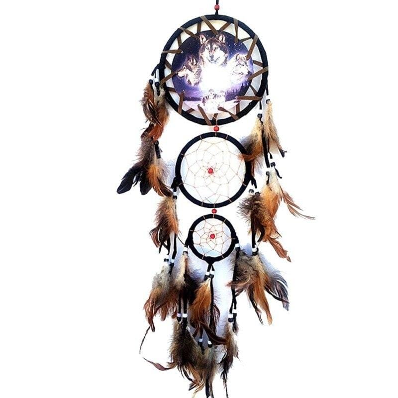 Wolf in dream catcher