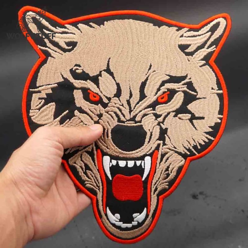 Wolf patches for jackets