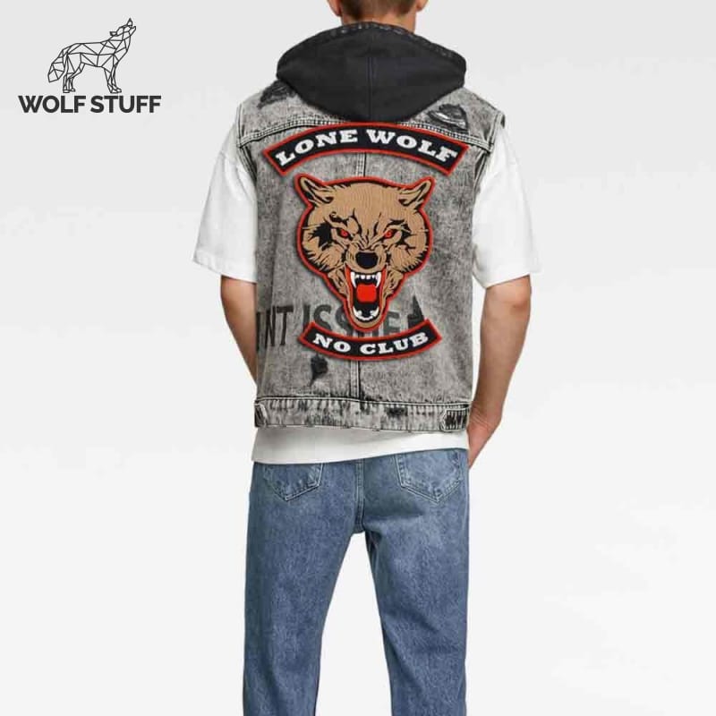 Wolf patches for jackets