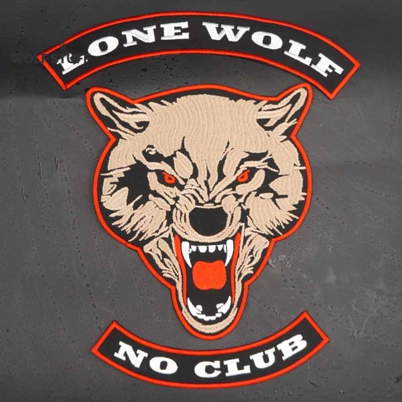 Wolf patches for jackets