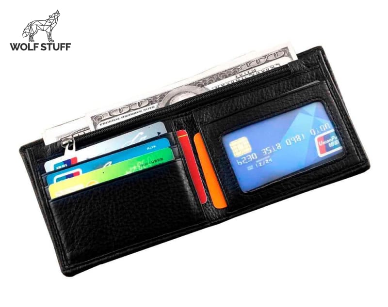 Wolf leather wallet