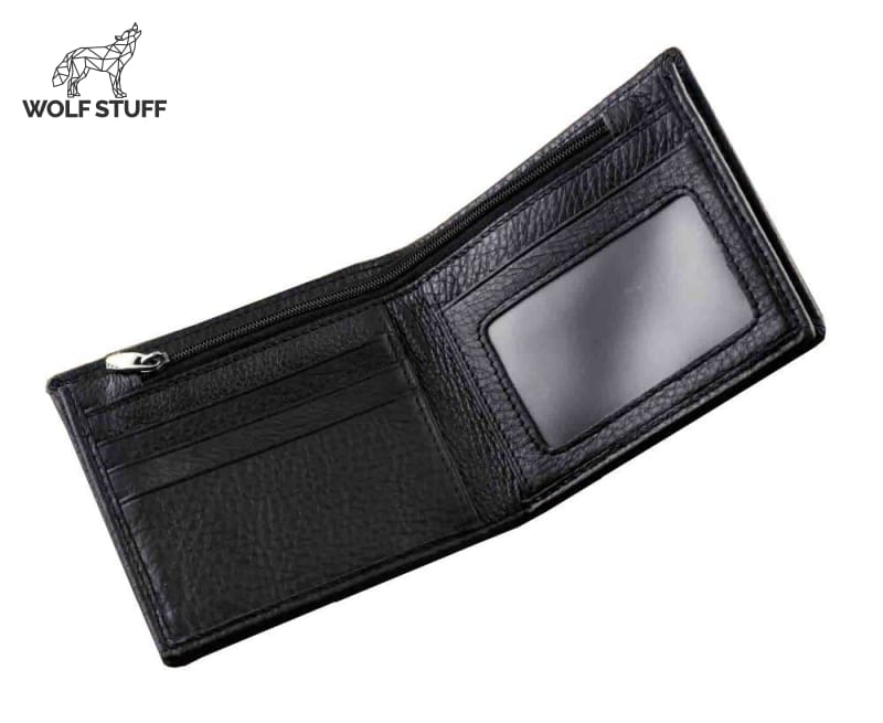 Wolf leather wallet