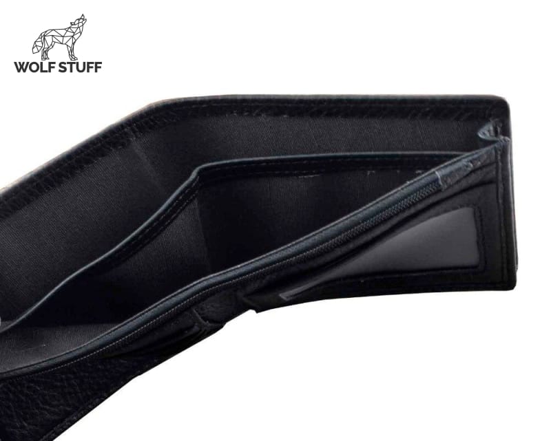 Wolf leather wallet