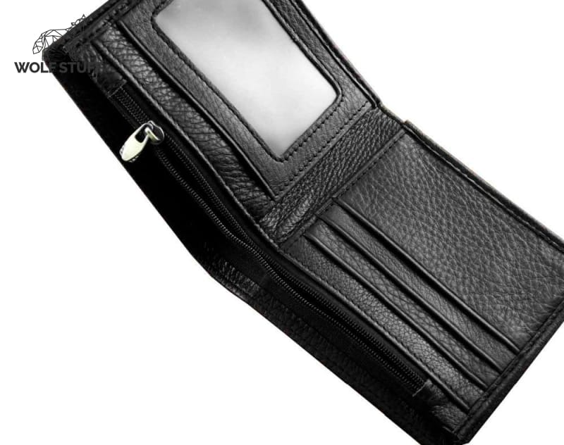 Wolf leather wallet
