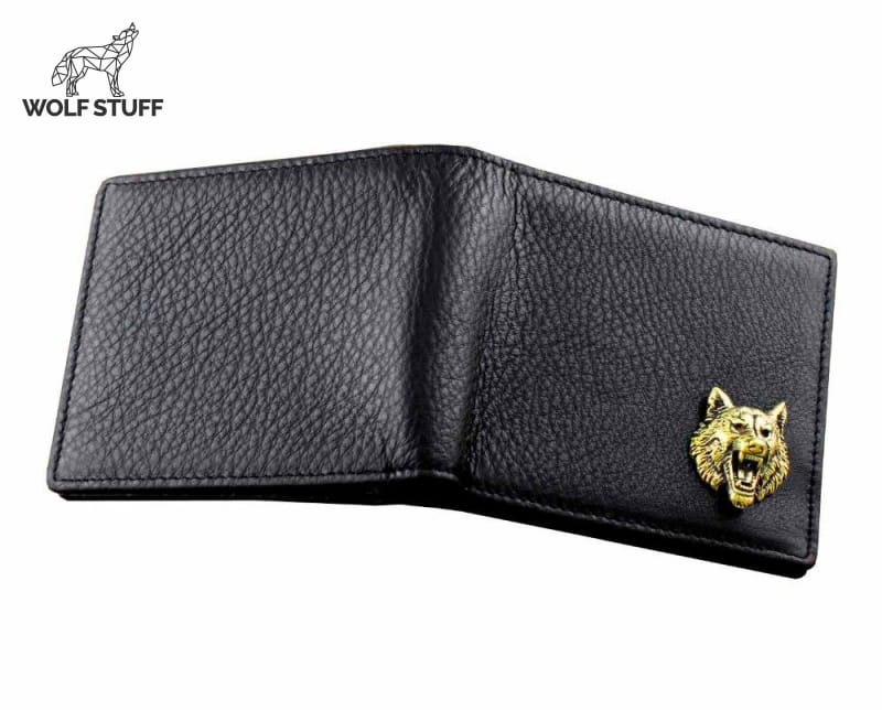 Wolf leather wallet