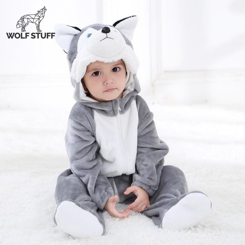 Wolf Onesie Baby