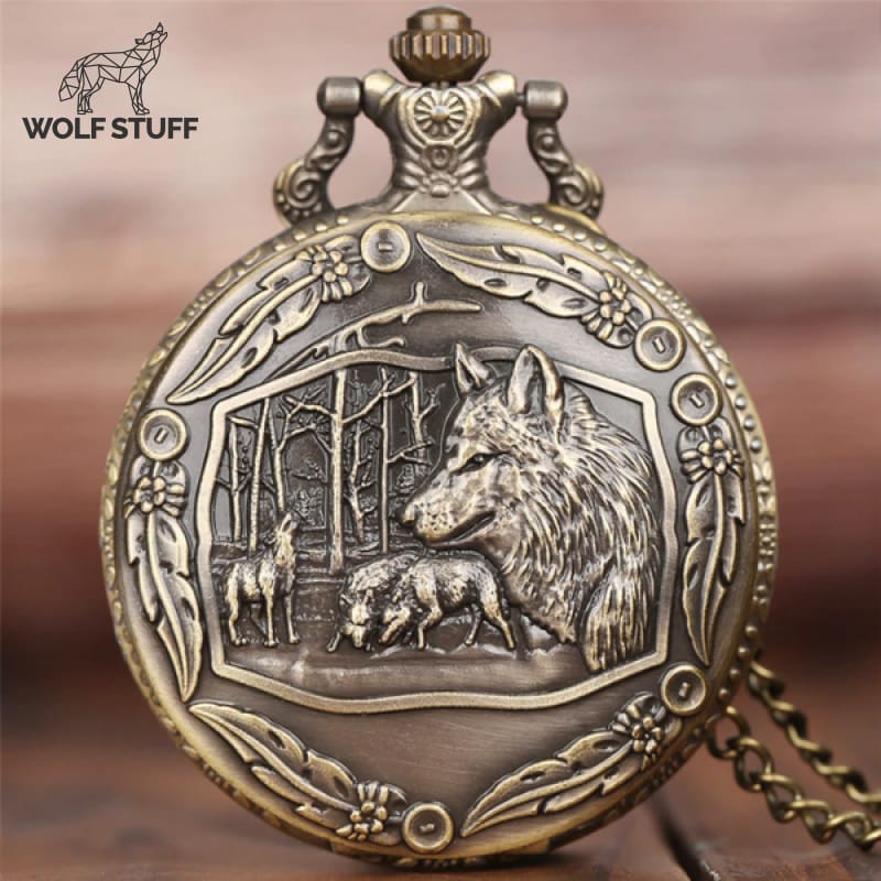 Wolf Pack Pocket Watch