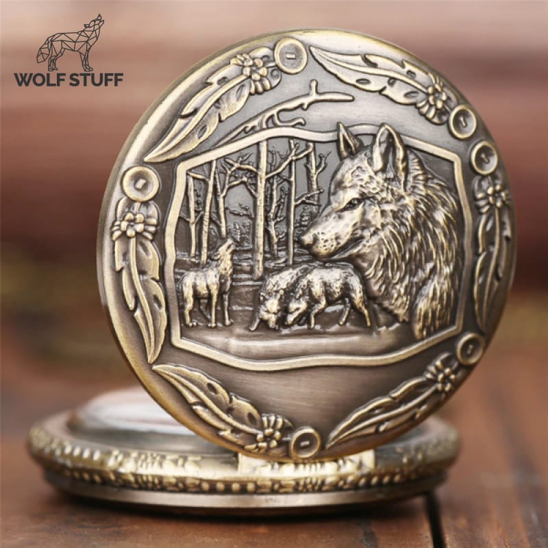Wolf Pack Pocket Watch