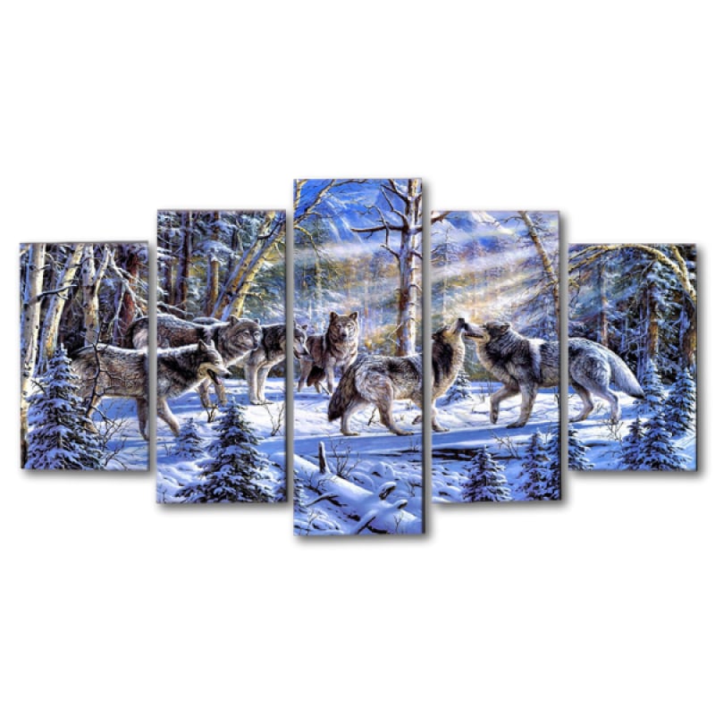 Wolf pack wall art