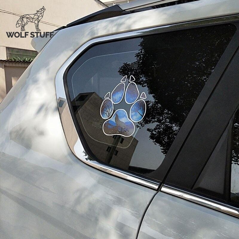 Wolf paw decal