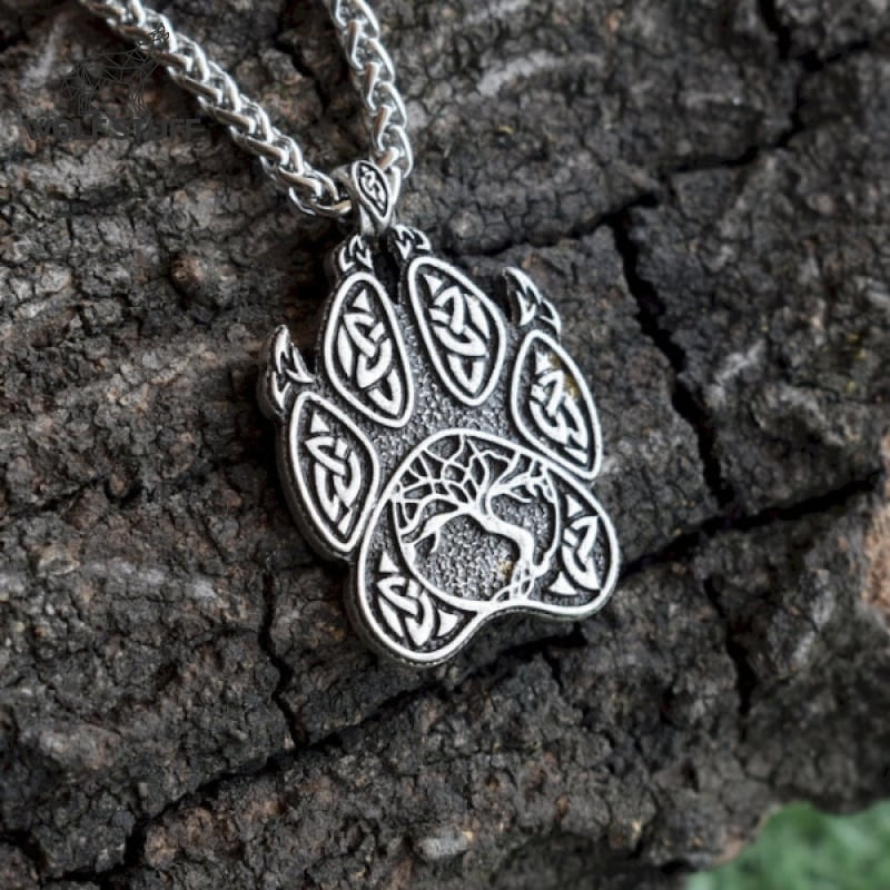 Wolf Paw Print Pendant