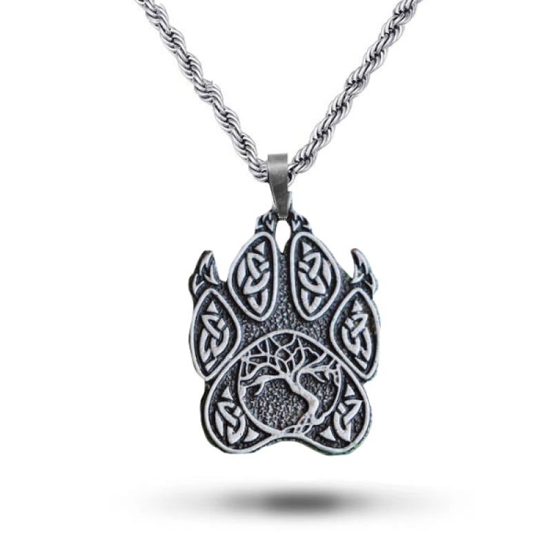 Wolf Paw Print Pendant
