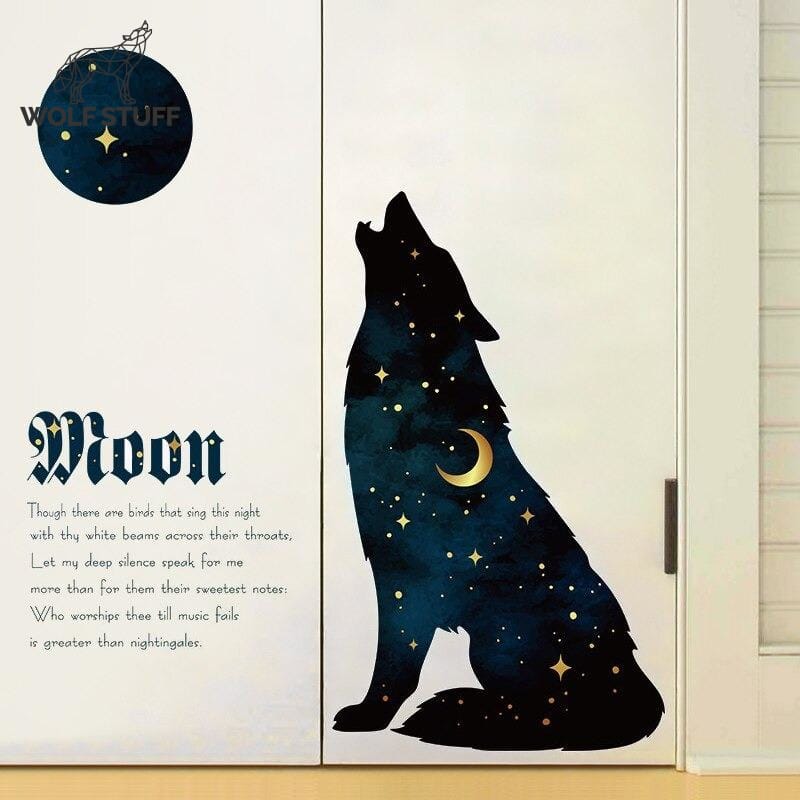 Wolf removable wall decor