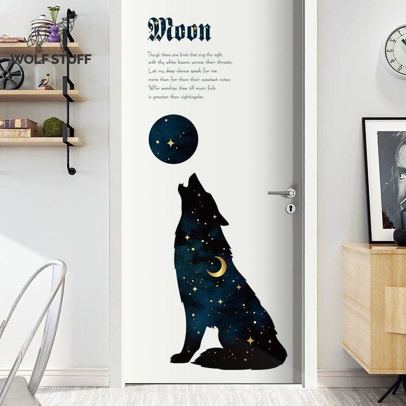 Wolf removable wall decor