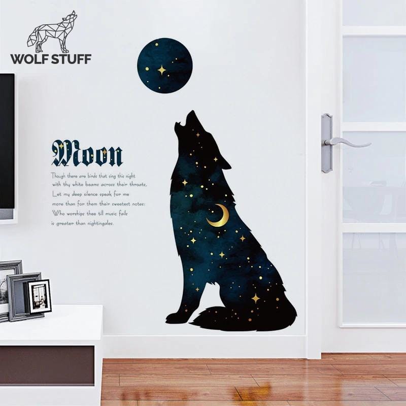 Wolf removable wall decor