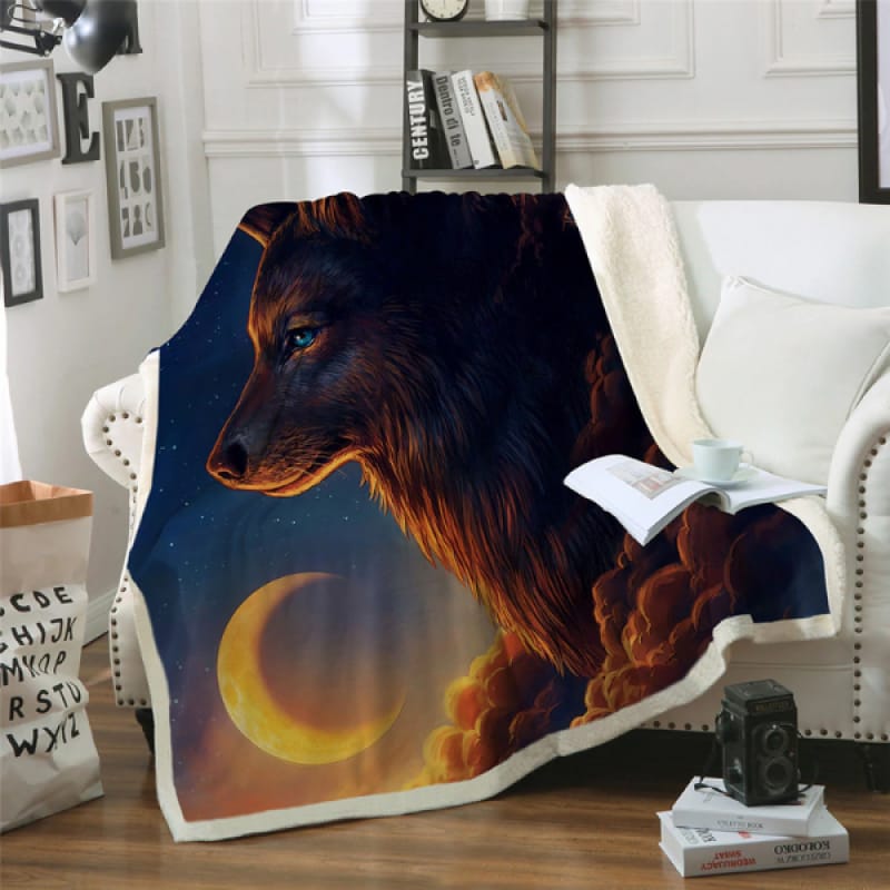 Wolf Sherpa Blanket