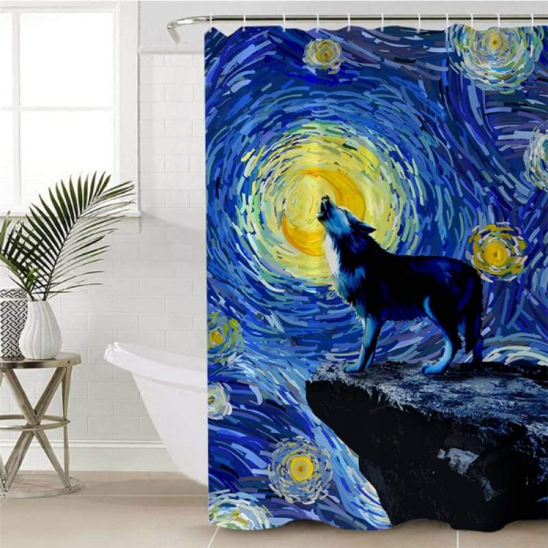 Wolf shower curtain sale