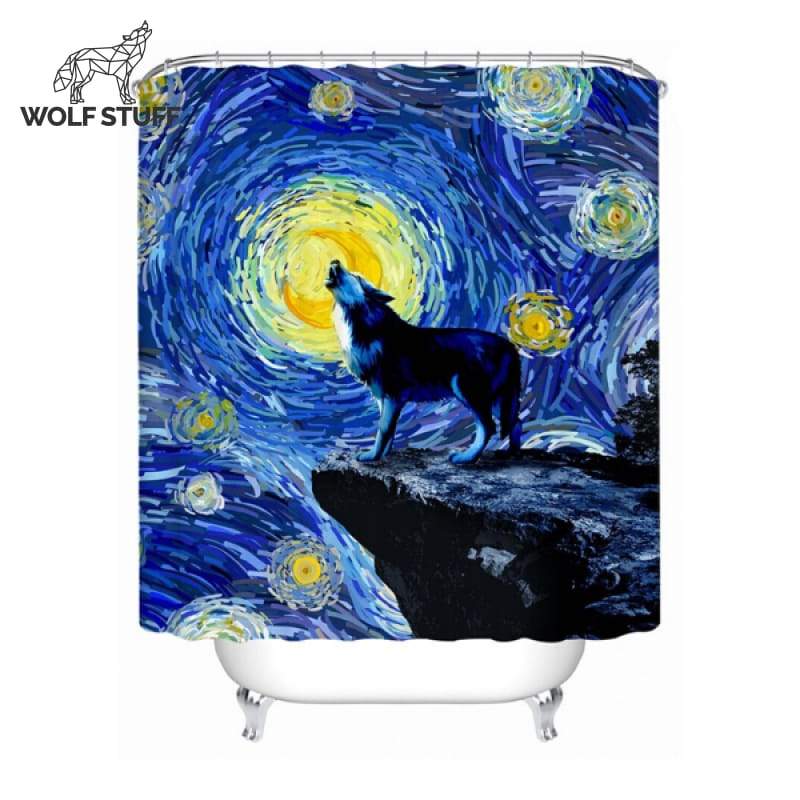 Wolf shower curtain sale