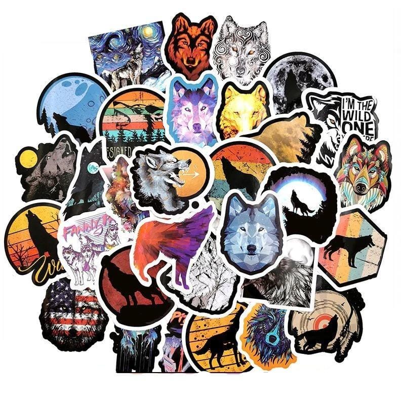 Wolf vinyl sticker