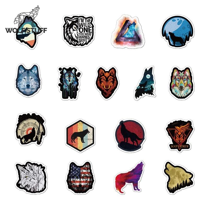 Wolf vinyl sticker