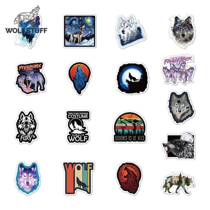 Wolf vinyl sticker