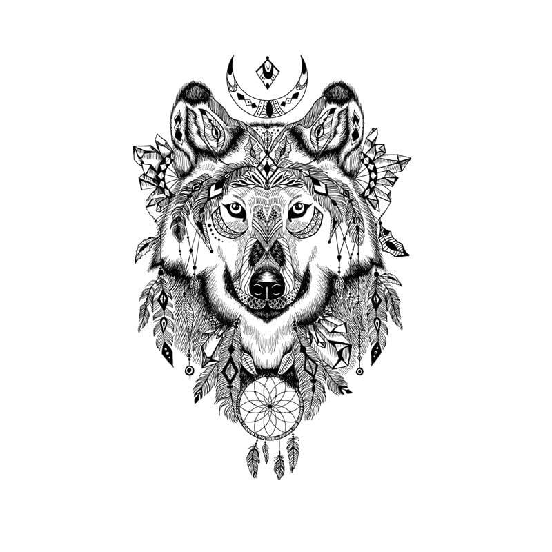 Wolf wall art decal
