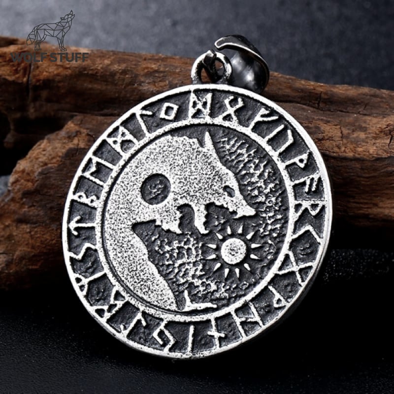 Wolf Yin Yang Necklace
