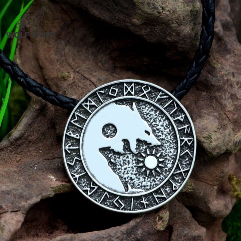 Wolf Yin Yang Necklace