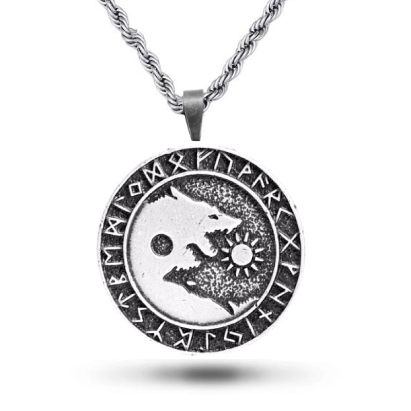 Wolf Yin Yang Necklace