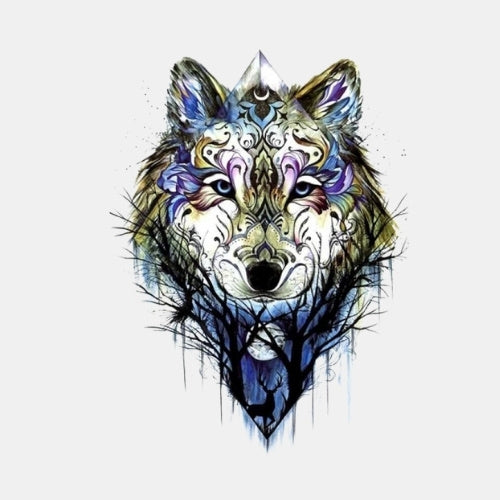 wolf temporary tattoo