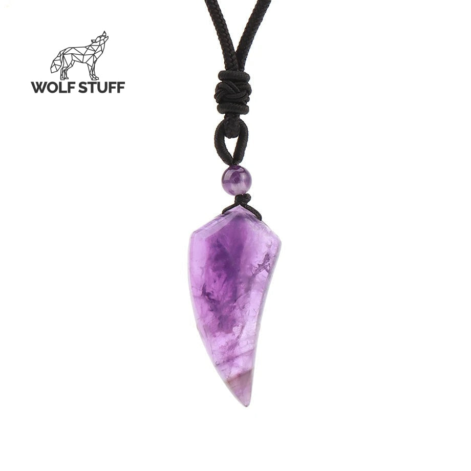 Stone Wolf Tooth Necklace