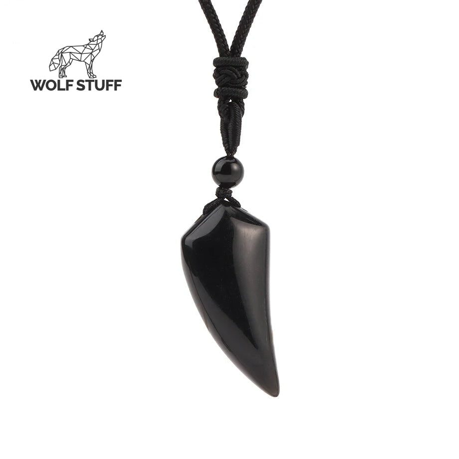 Stone Wolf Tooth Necklace