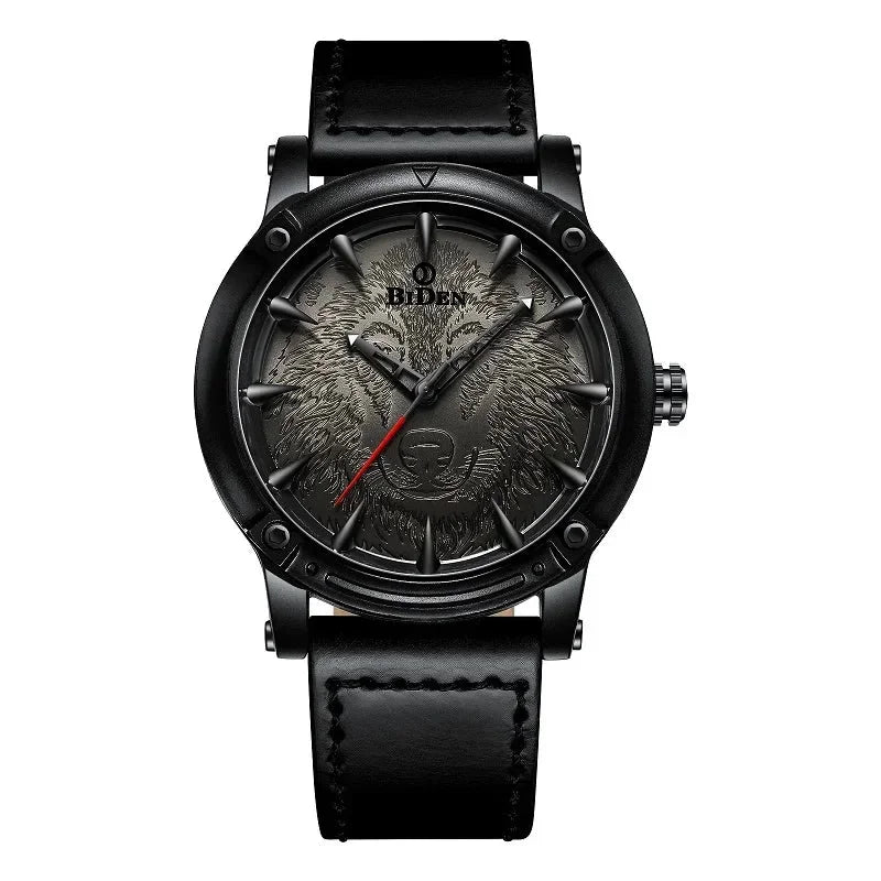 Wolf Head Watch Black