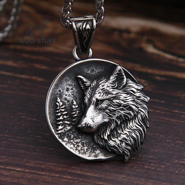 Double Wolf Necklace