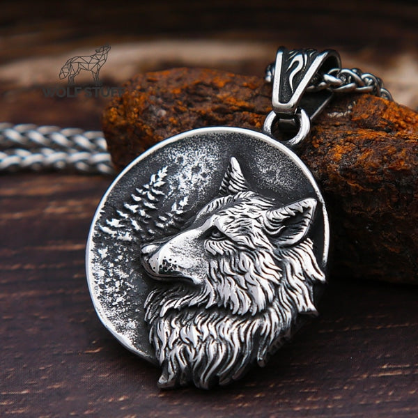 Double Wolf Necklace